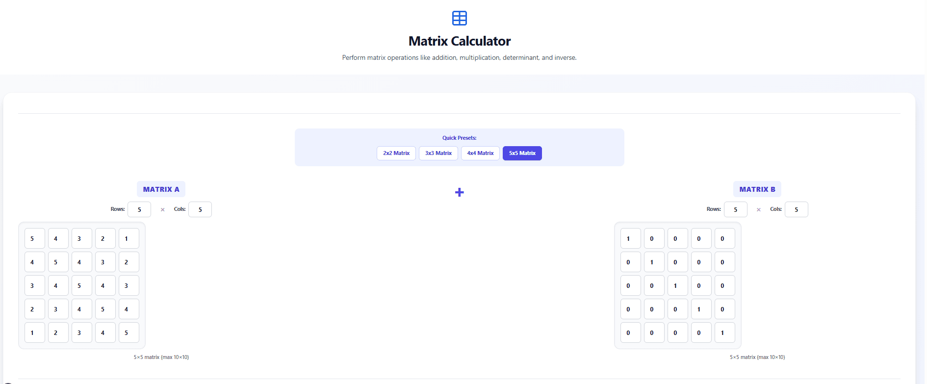 Matrix Calculator: Solve Matrix Operations Step by Step